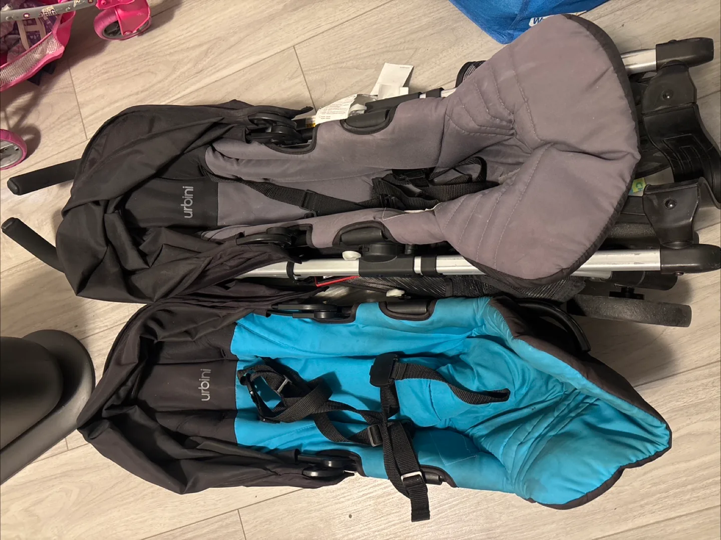 Urbini Stroller - Black and Blue