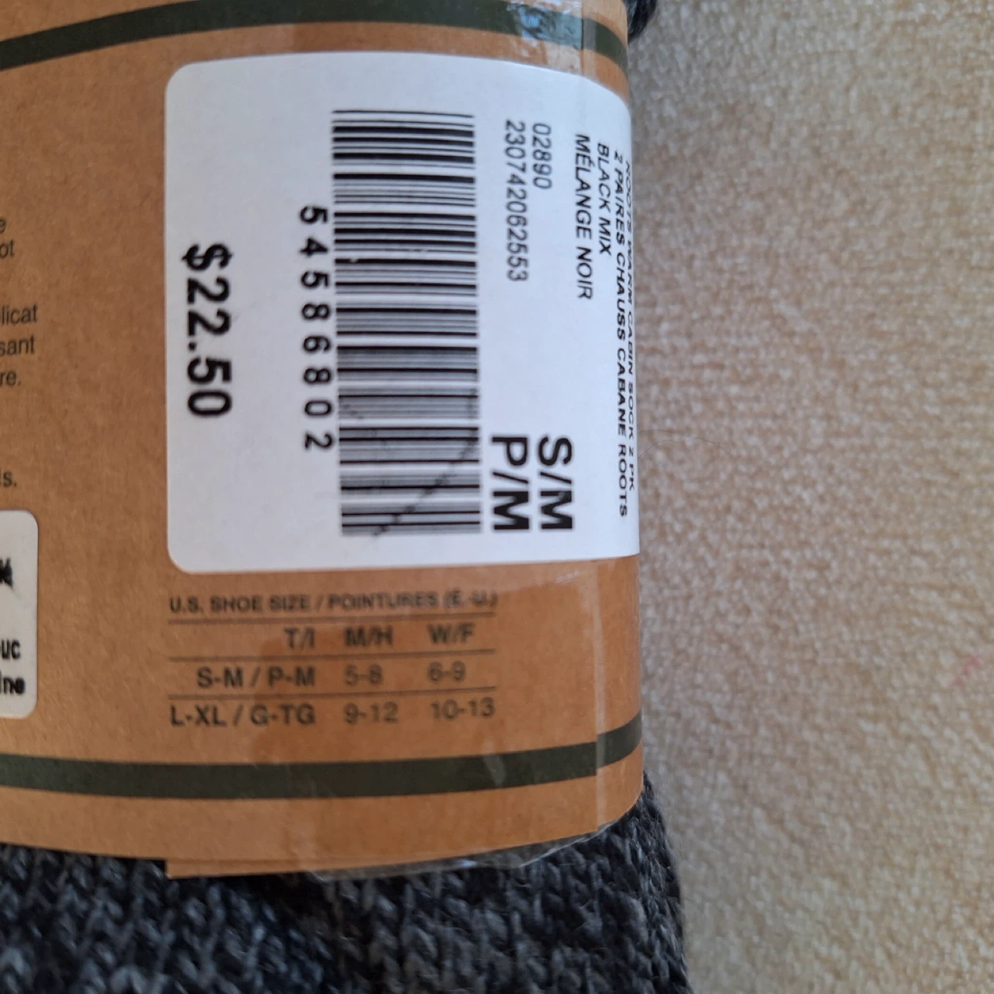 Roots Cabin Socks - Size S/M - New - photo 5