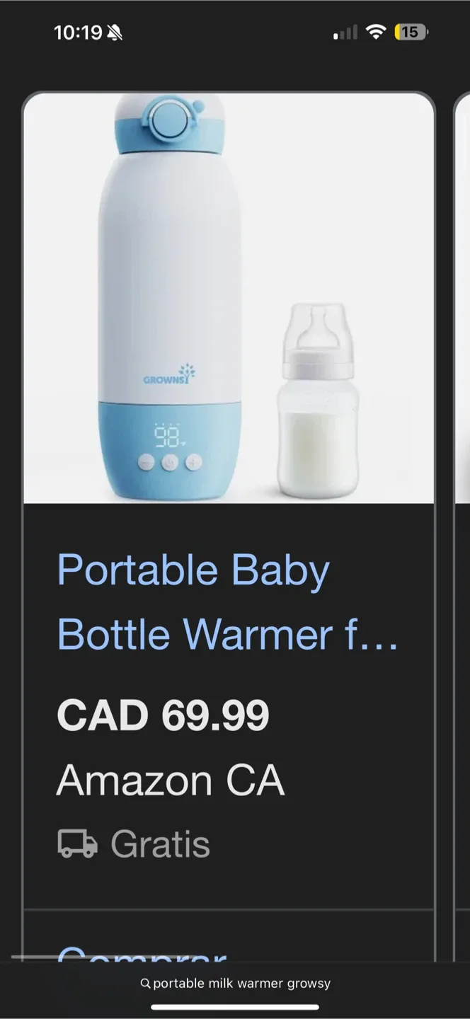 Growsy Portable Baby Bottle Warmer