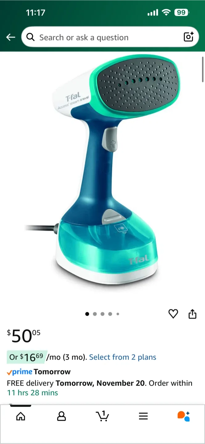 T-fal Access Steam Travel Garment Steamer image indicator(4)