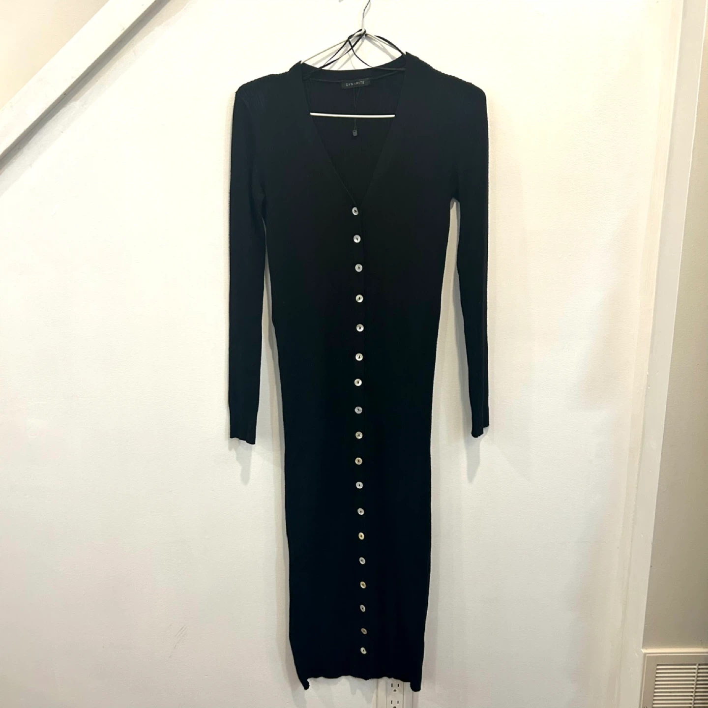 NWT Dynamite Black XS Button-Up Dress - photo 2