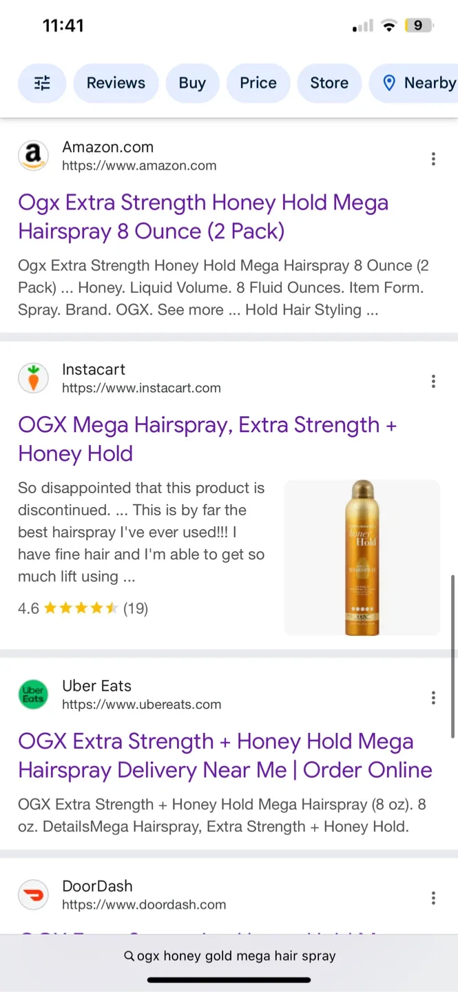 Rare - Extra Strength Honey Hold Mega Hairspray image indicator(4)