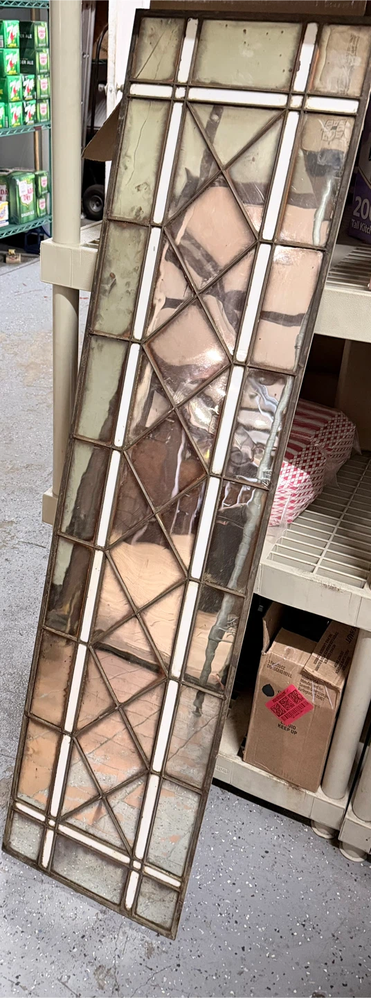 Antique Stained Glass Window Panel