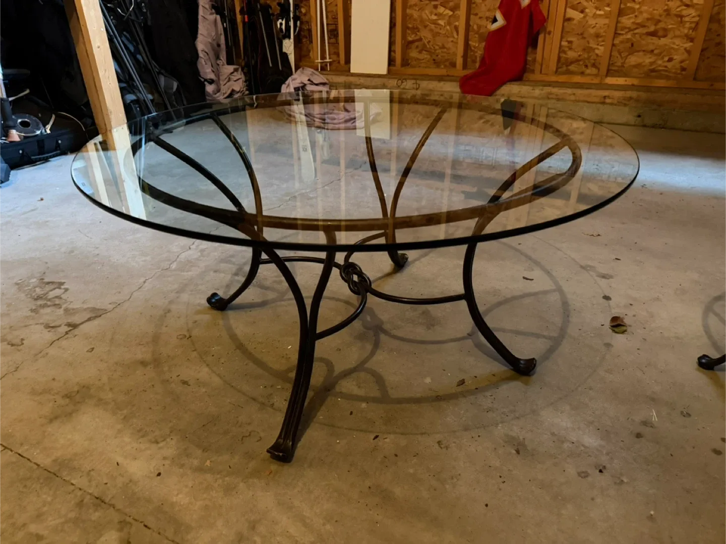 Glass Top Metal Frame Coffee Table set