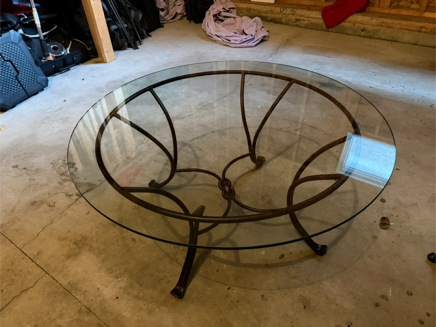 Glass Top Metal Frame Coffee Table set image indicator(2)