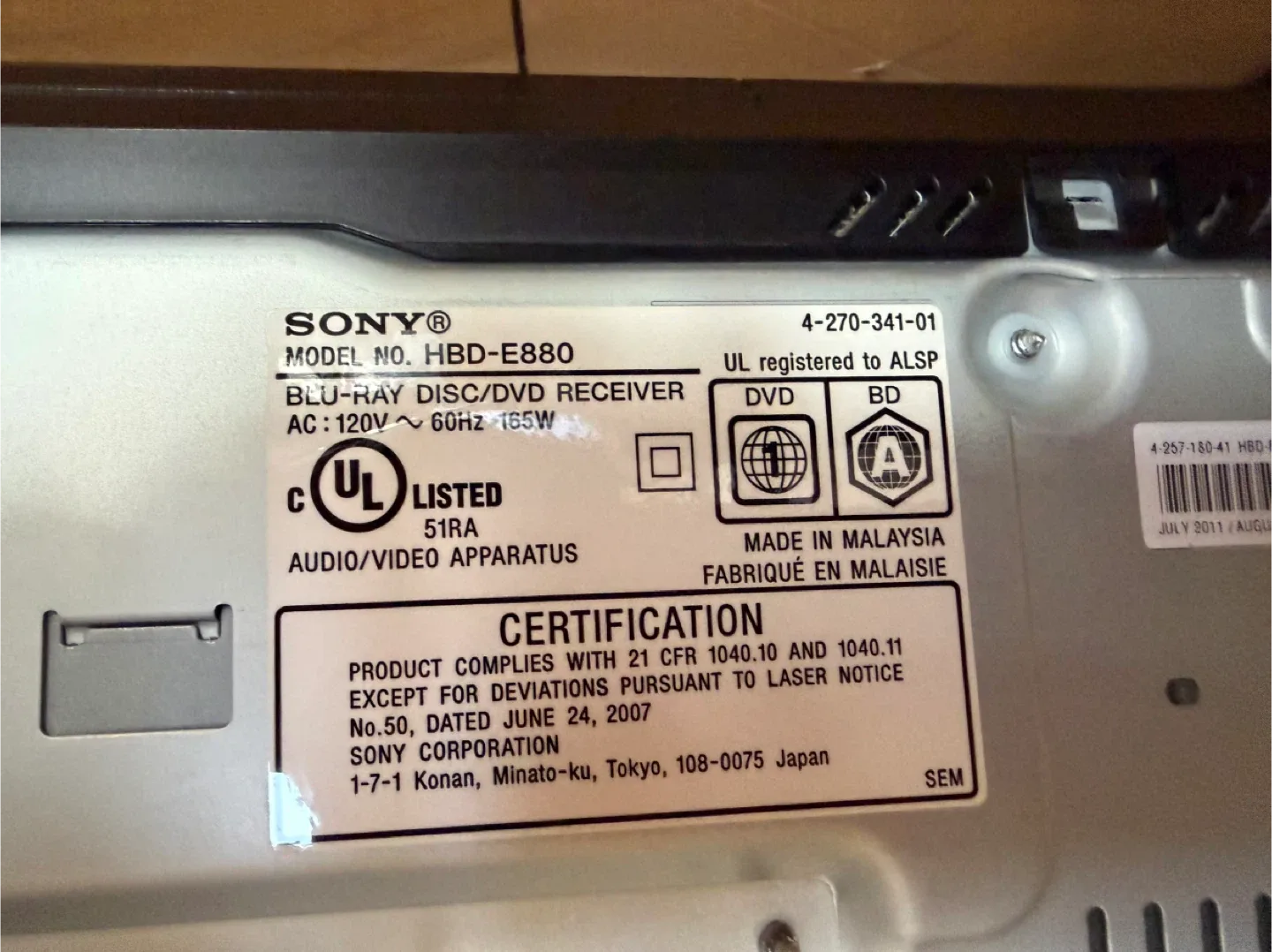 Sony HBD-E880 5.1 Channel Blu-Ray Home Theatre System image indicator(4)
