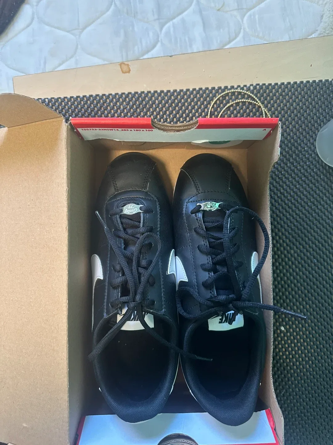 Kids Nike Cortez Black & White Shoes