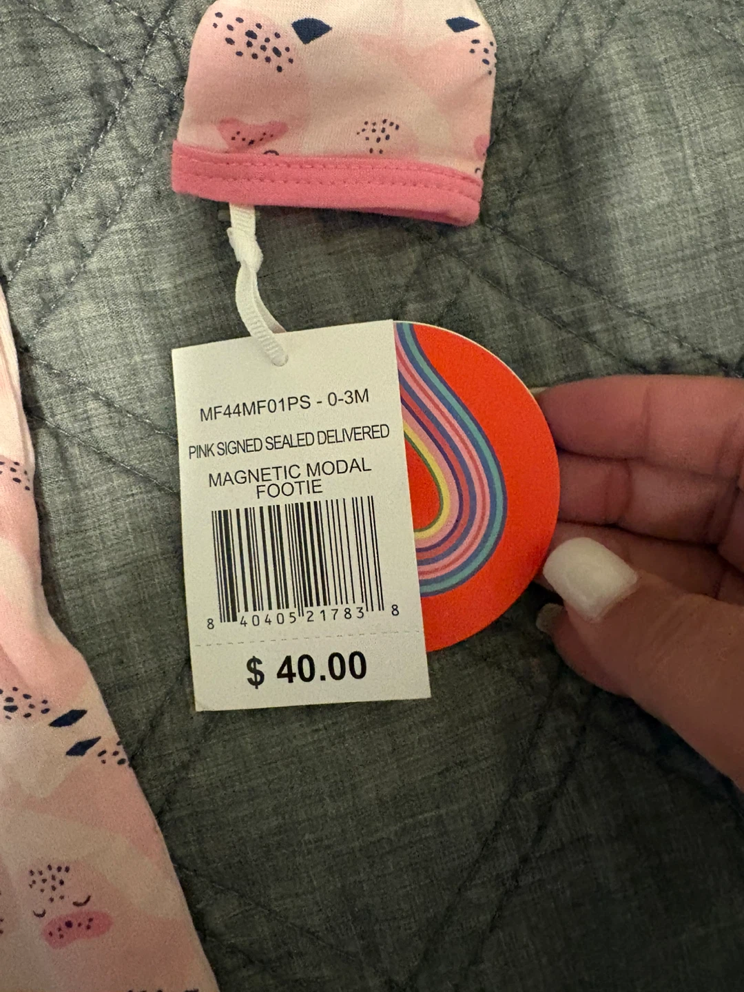 New Magnetic Me Pink Modal Footie 0-3 Months - photo 3