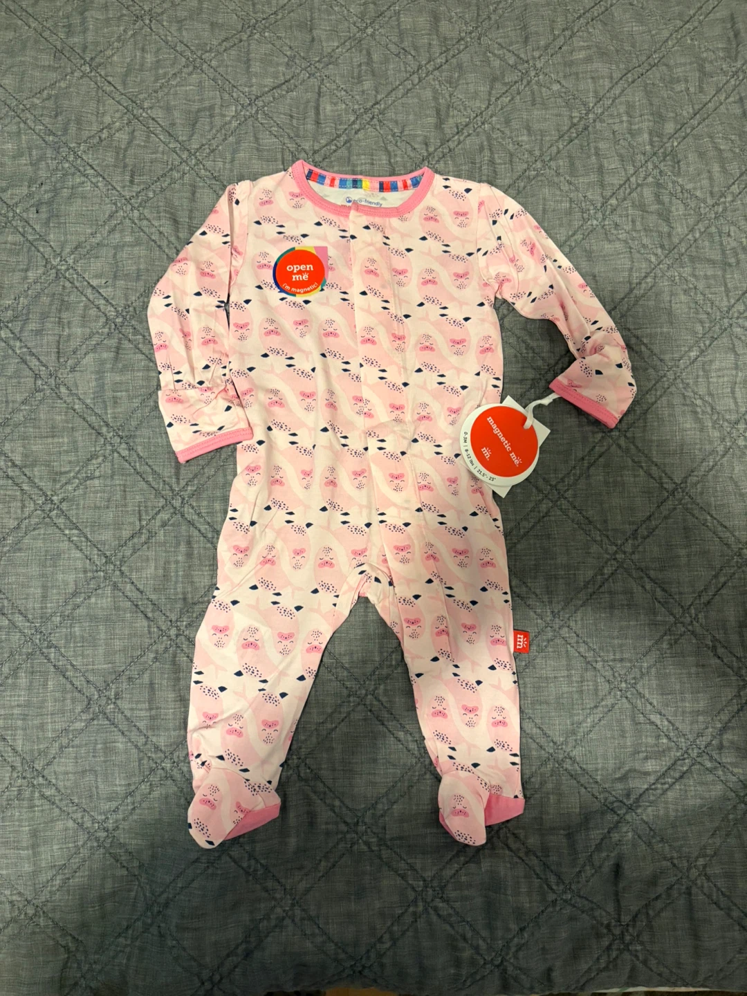 New Magnetic Me Pink Modal Footie 0-3 Months - photo 5