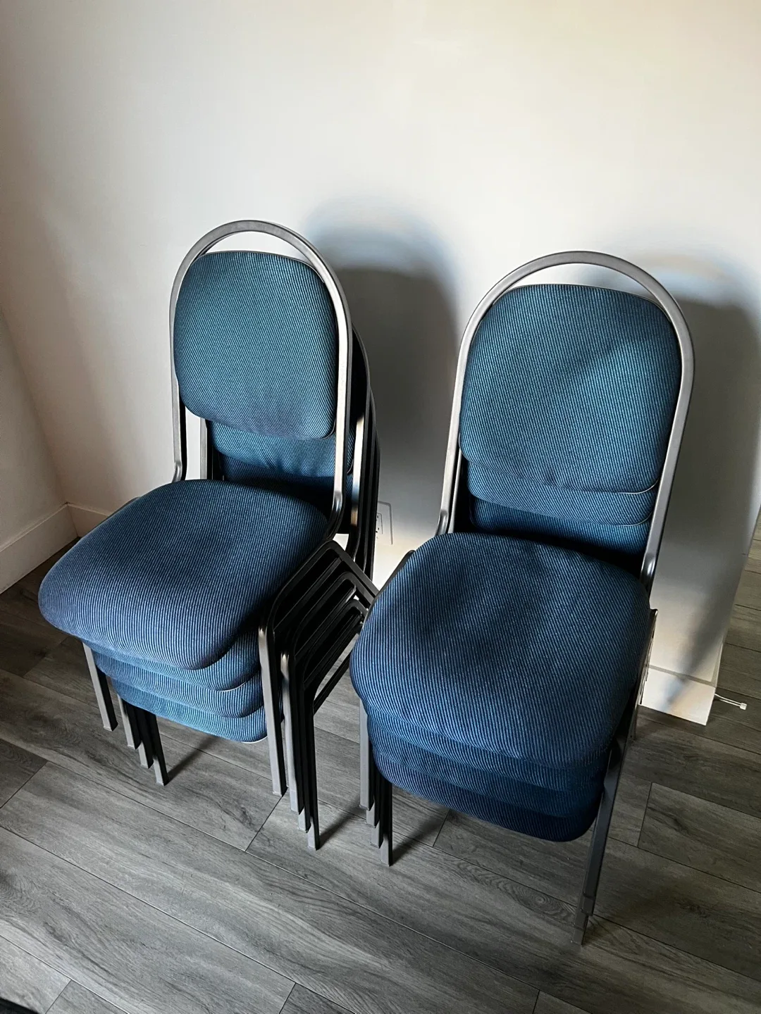 Stackable Blue Padded Chairs image indicator(3)