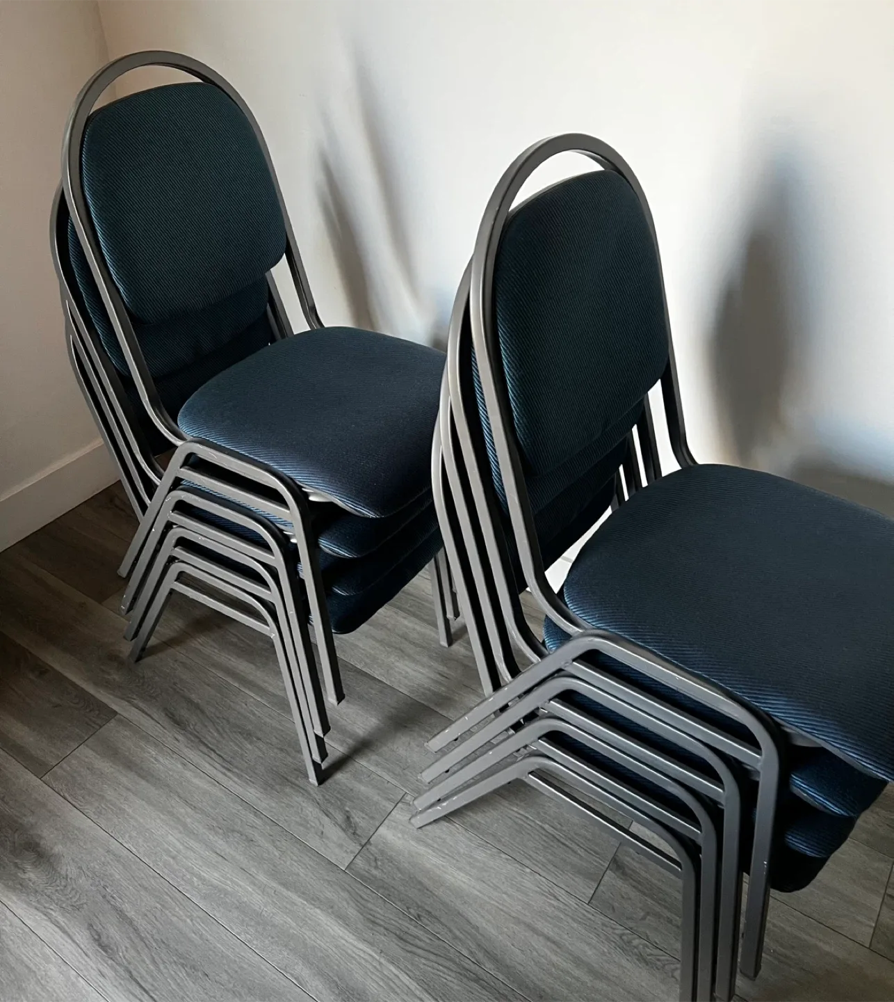 Stackable Blue Padded Chairs image indicator(4)