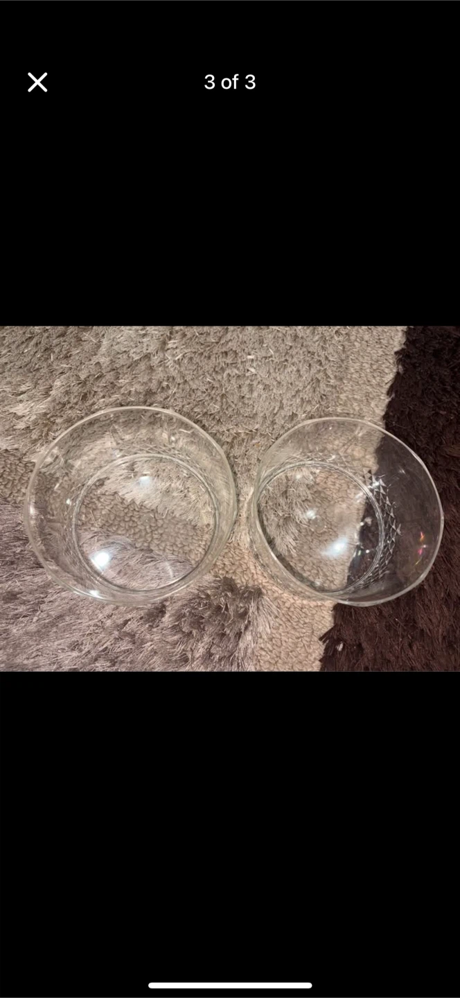 2 Clear Glass Bowls (2 for $10)