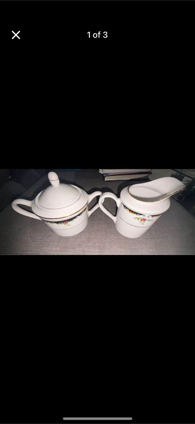 Floral Porcelain Cream and Sugar Set (2 for $10)