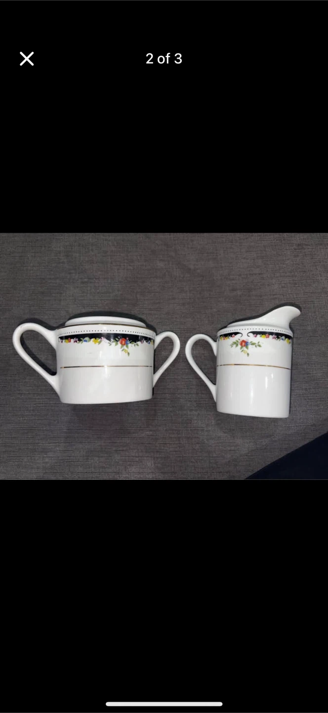 Floral Porcelain Cream and Sugar Set (2 for $10) - photo 2