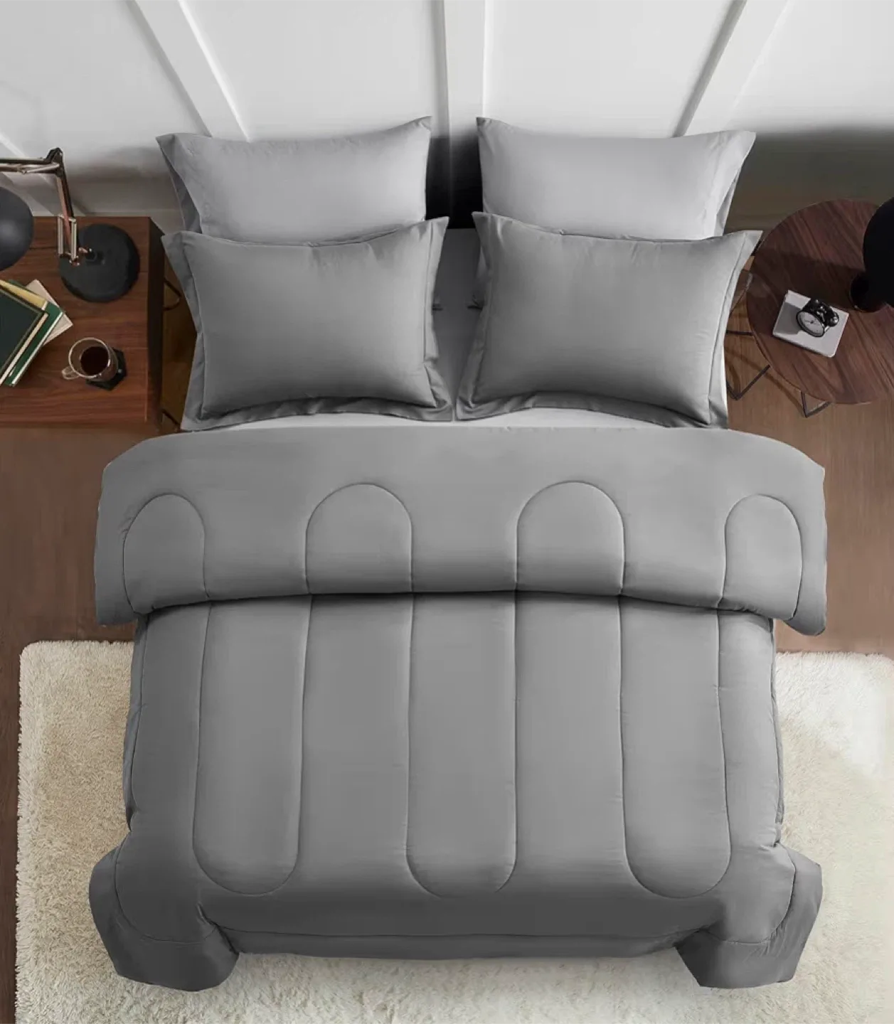 Grey Comforter Set 7 pieces image indicator(3)