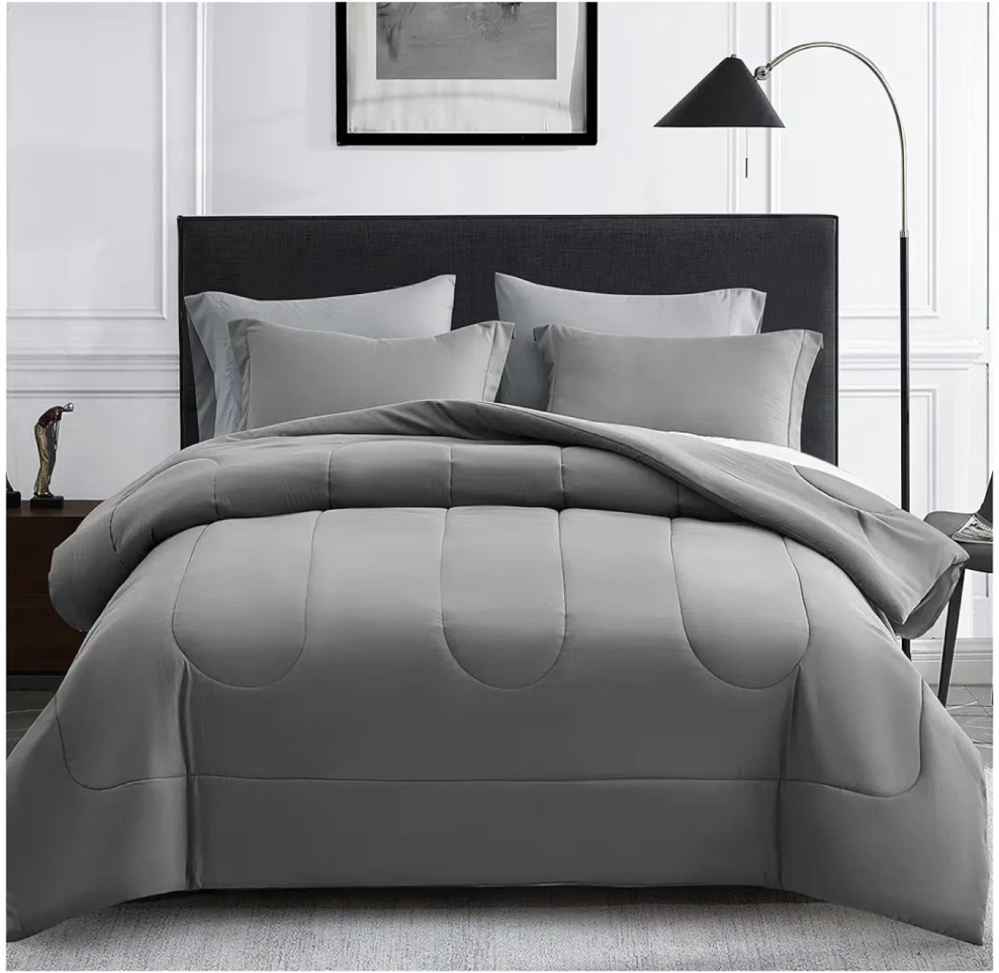 Grey Comforter Set 7 pieces image indicator(7)