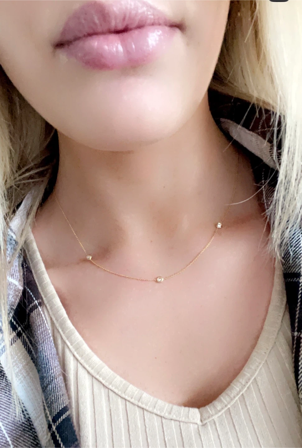 Roberto Coin 18k Gold 3-Diamond Necklace