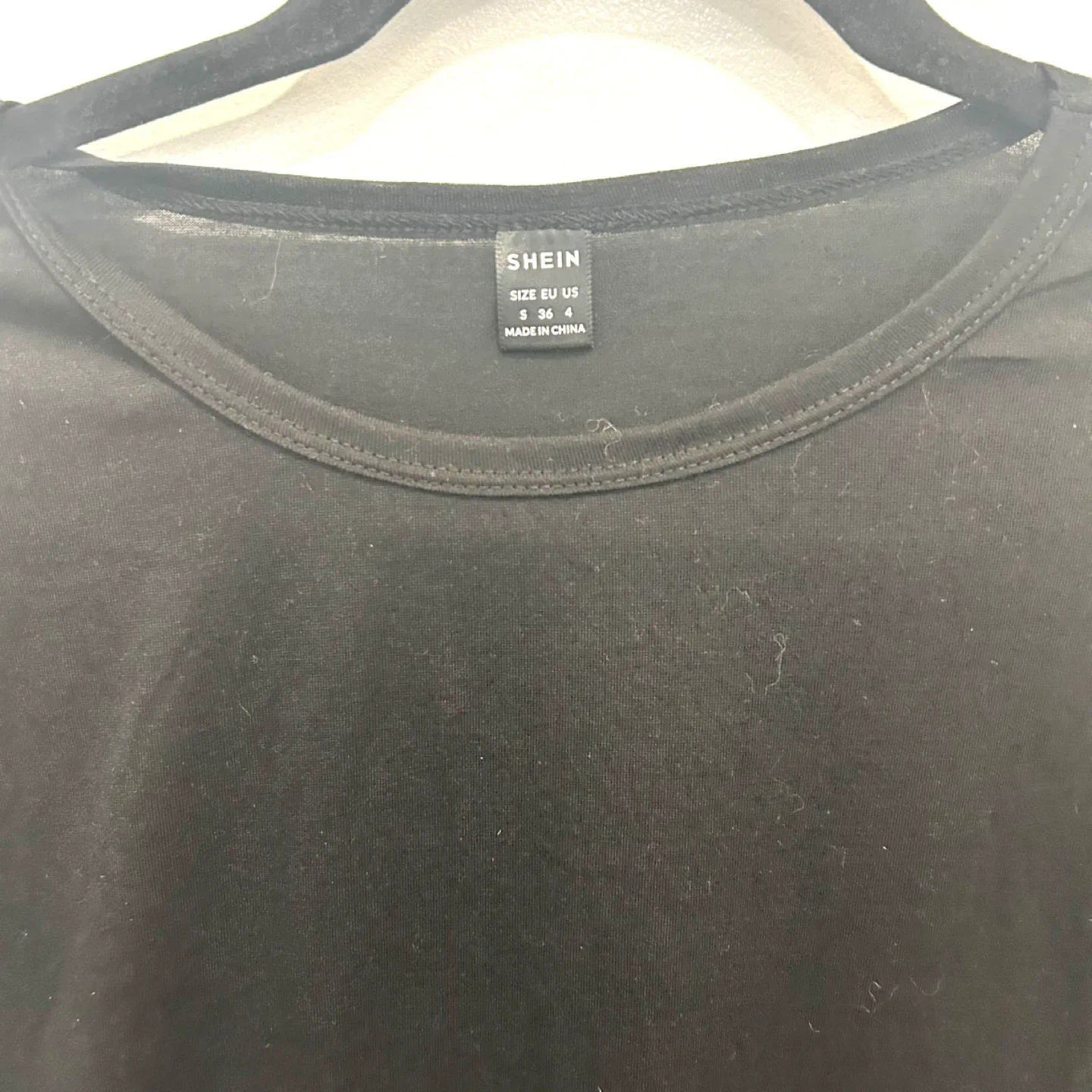 Shein Black T-Shirt, Size S image indicator(3)