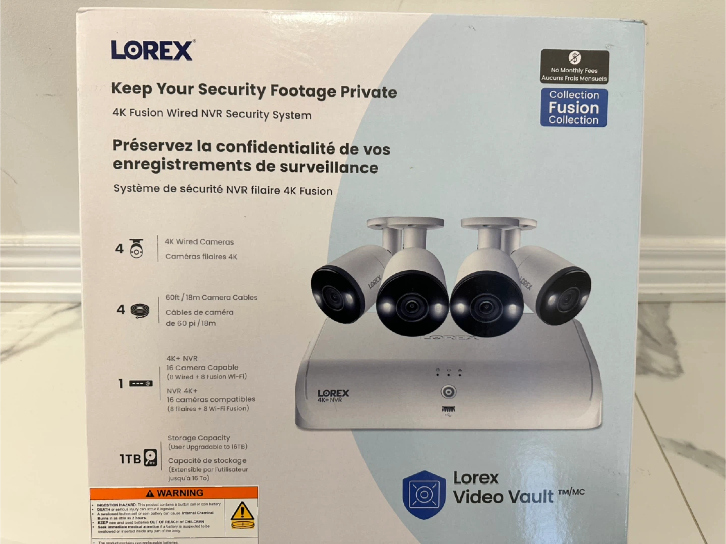 Lorex 4K Fusion NVR Security System - Brand New!