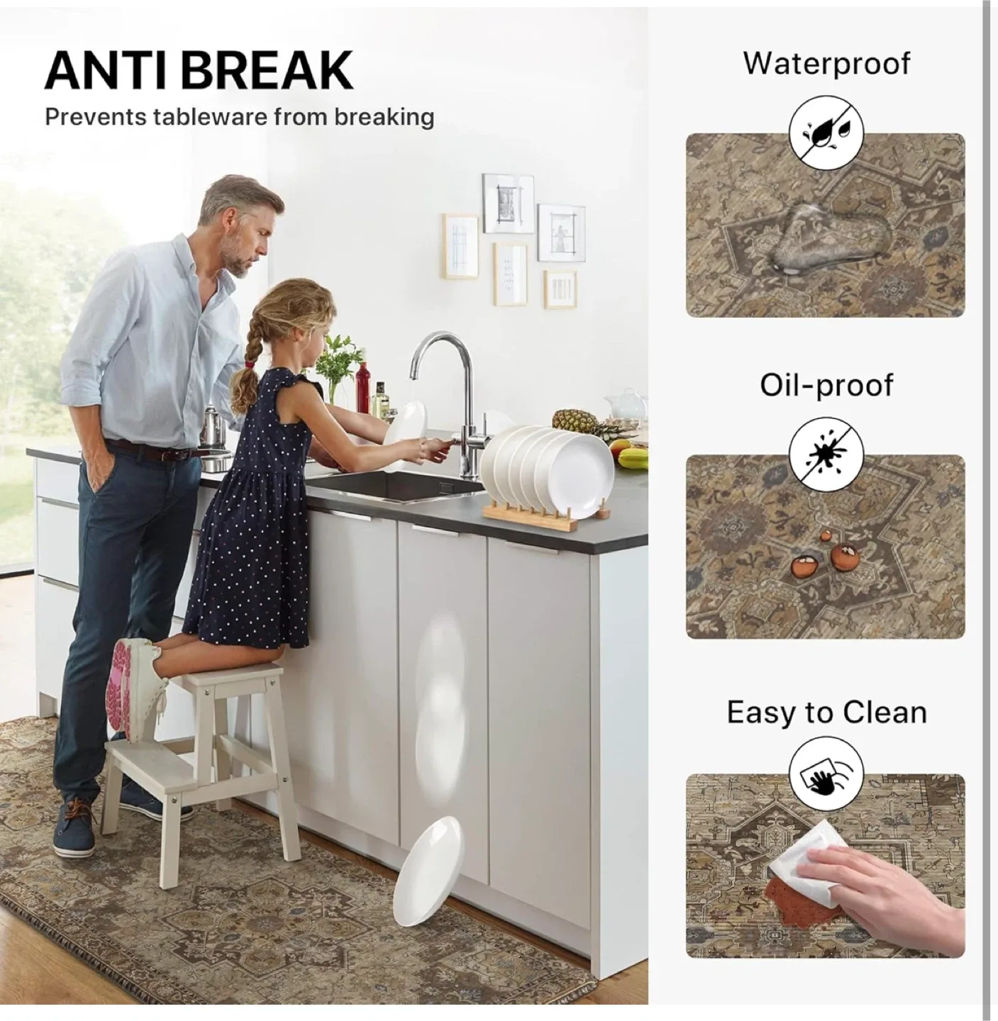 Anti-Fatigue Kitchen Mat Set 2-Pieces image indicator(4)