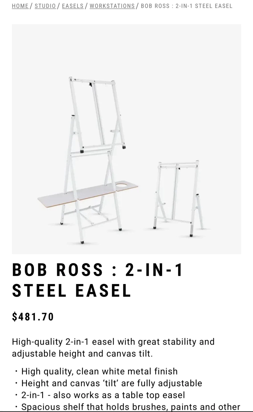 Bob Ross 2-in-1 Steel Easel - photo 2