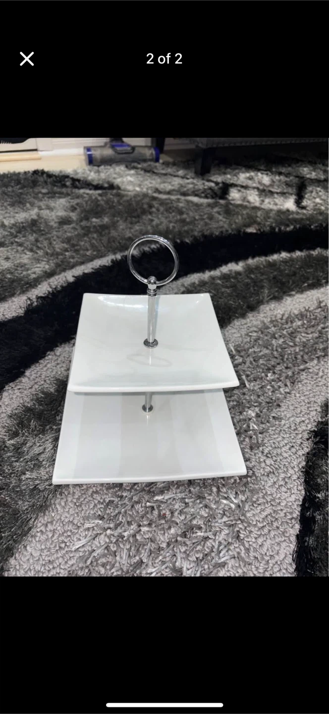 Two-Tier Square Serving Platter ($15)