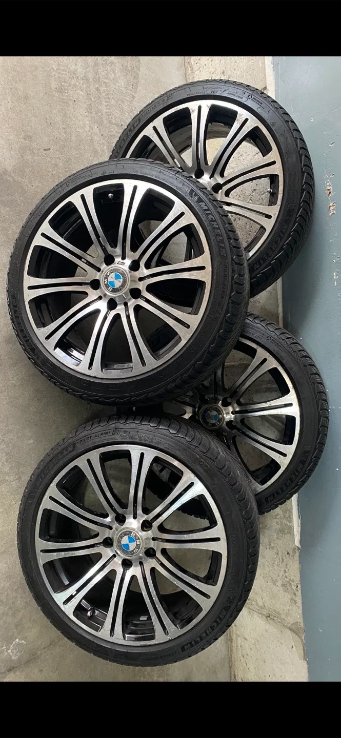 BMW Rims with Michelin Pilot Alpin 5 Winter Tires 235/40R18 image indicator(4)