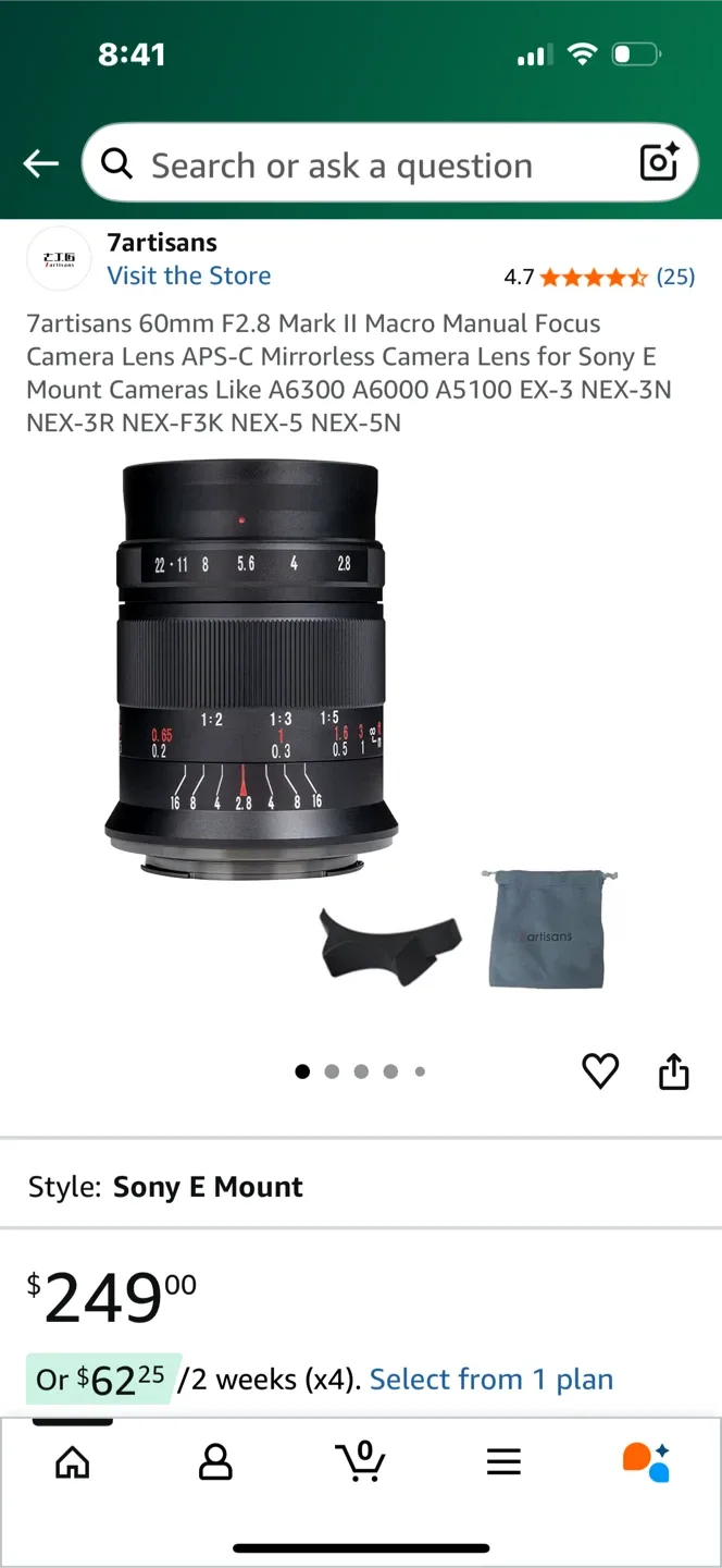 7Artisans 60mm F2.8 II Macro Lens + Meike Extension Tube Set image indicator(2)