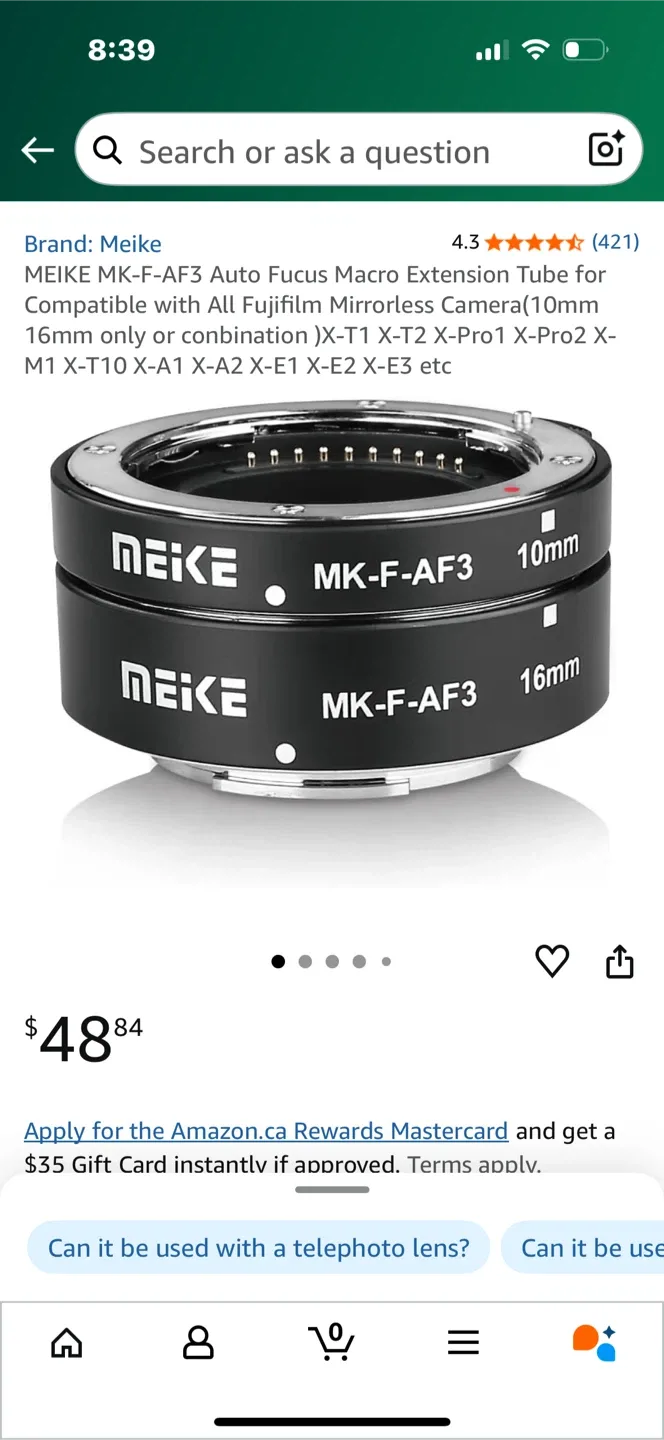 7Artisans 60mm F2.8 II Macro Lens + Meike Extension Tube Set image indicator(3)