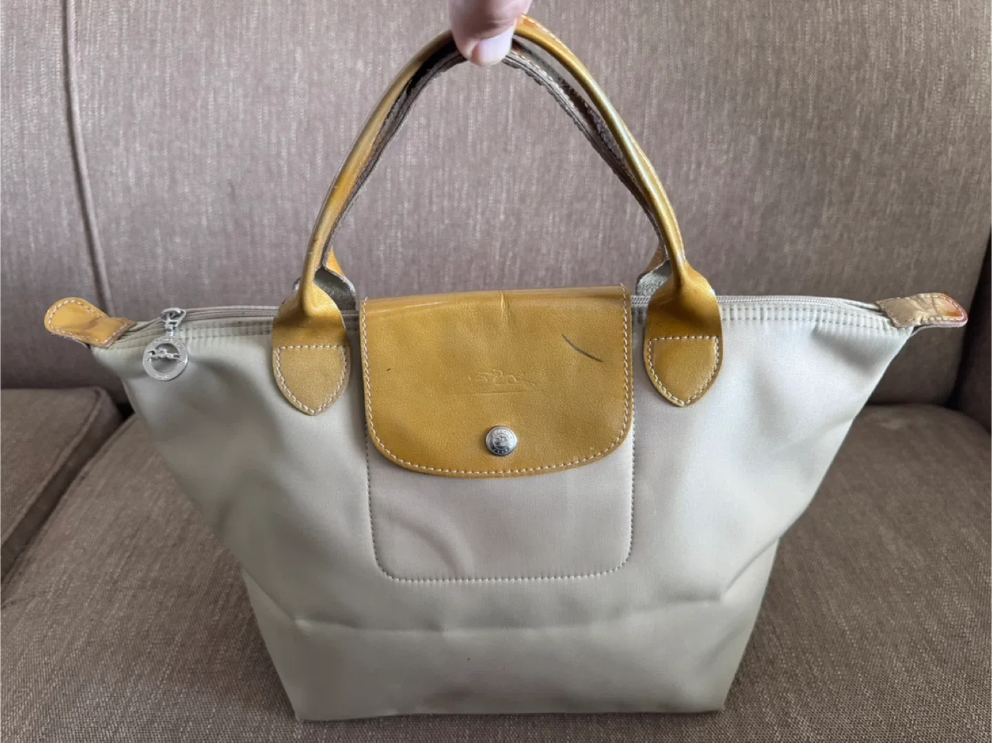 Longchamp Beige Tote Bag