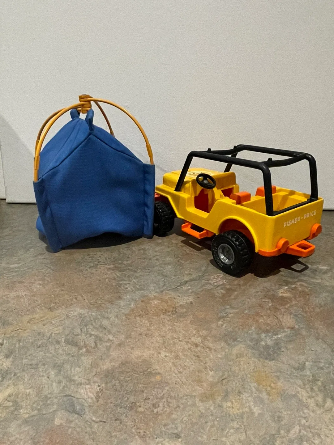 Vintage 1977 Fisher Price Adventure People Jeep and Tent image indicator(5)