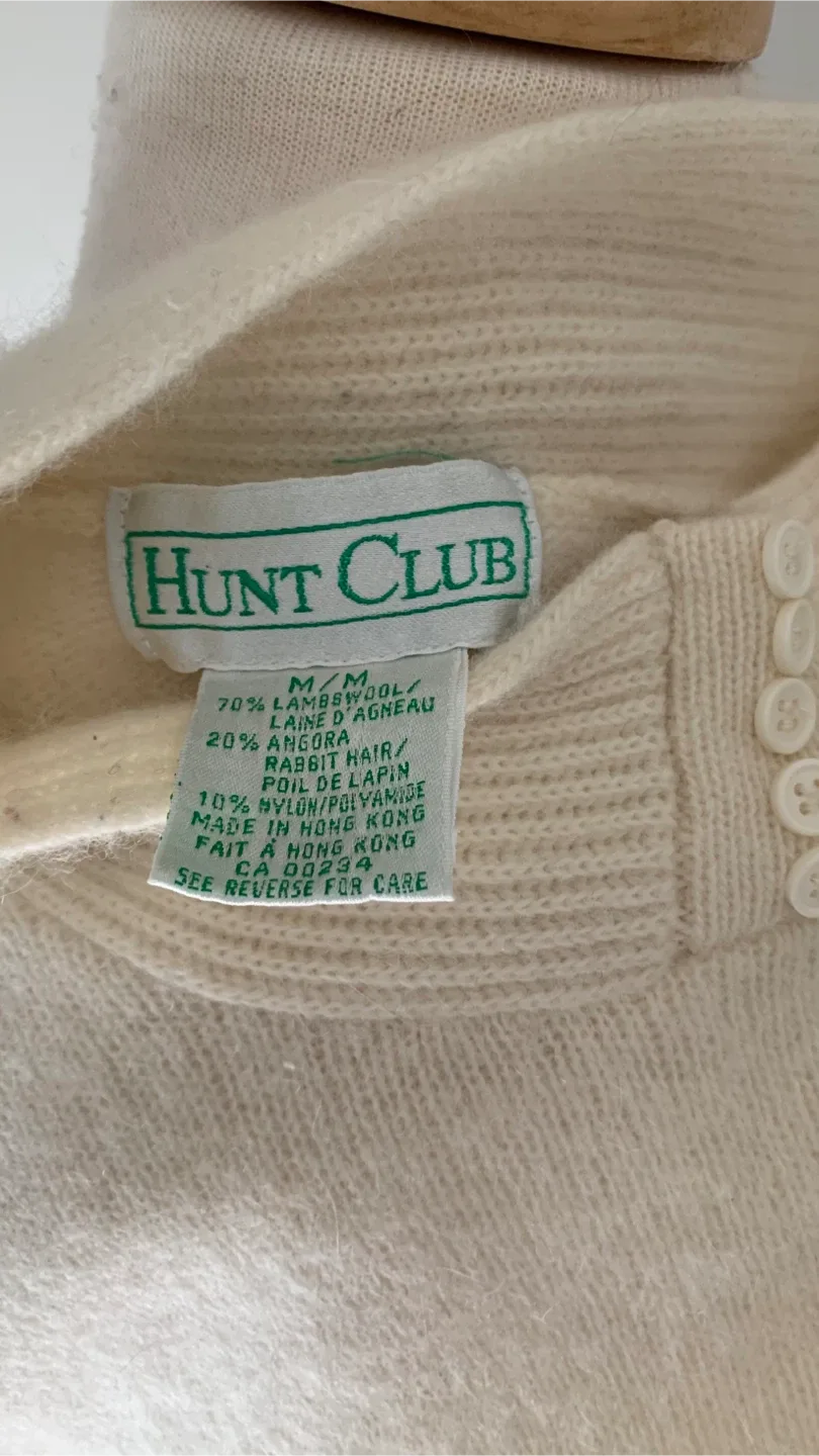 Rare Vintage Find Hunt Club Lamb & Angora Wool Sweater Size M/L image indicator(9)