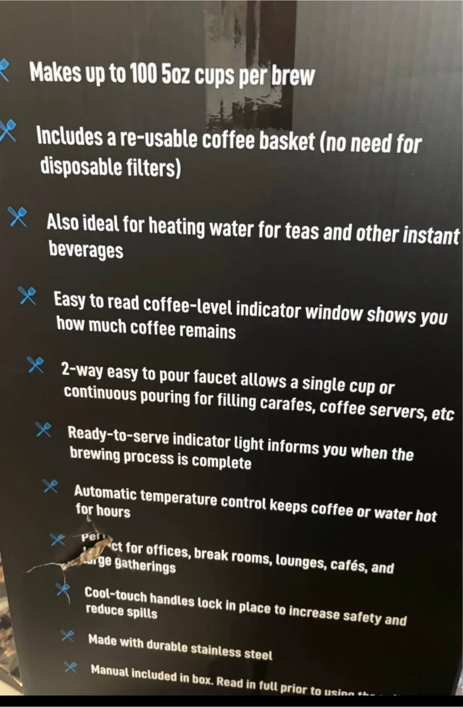 Zulay Kitchen Stainless Steel Electric Coffee Urn image indicator(3)