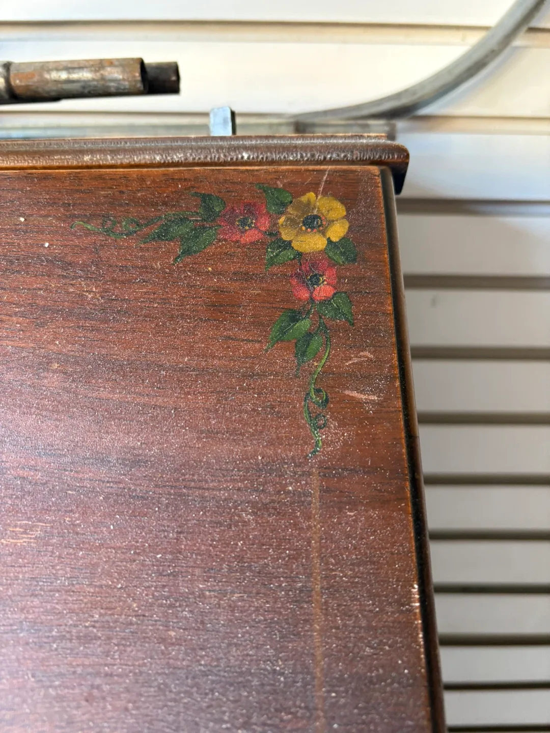 Antique Secretary Desk - Ornate Floral Details image indicator(4)