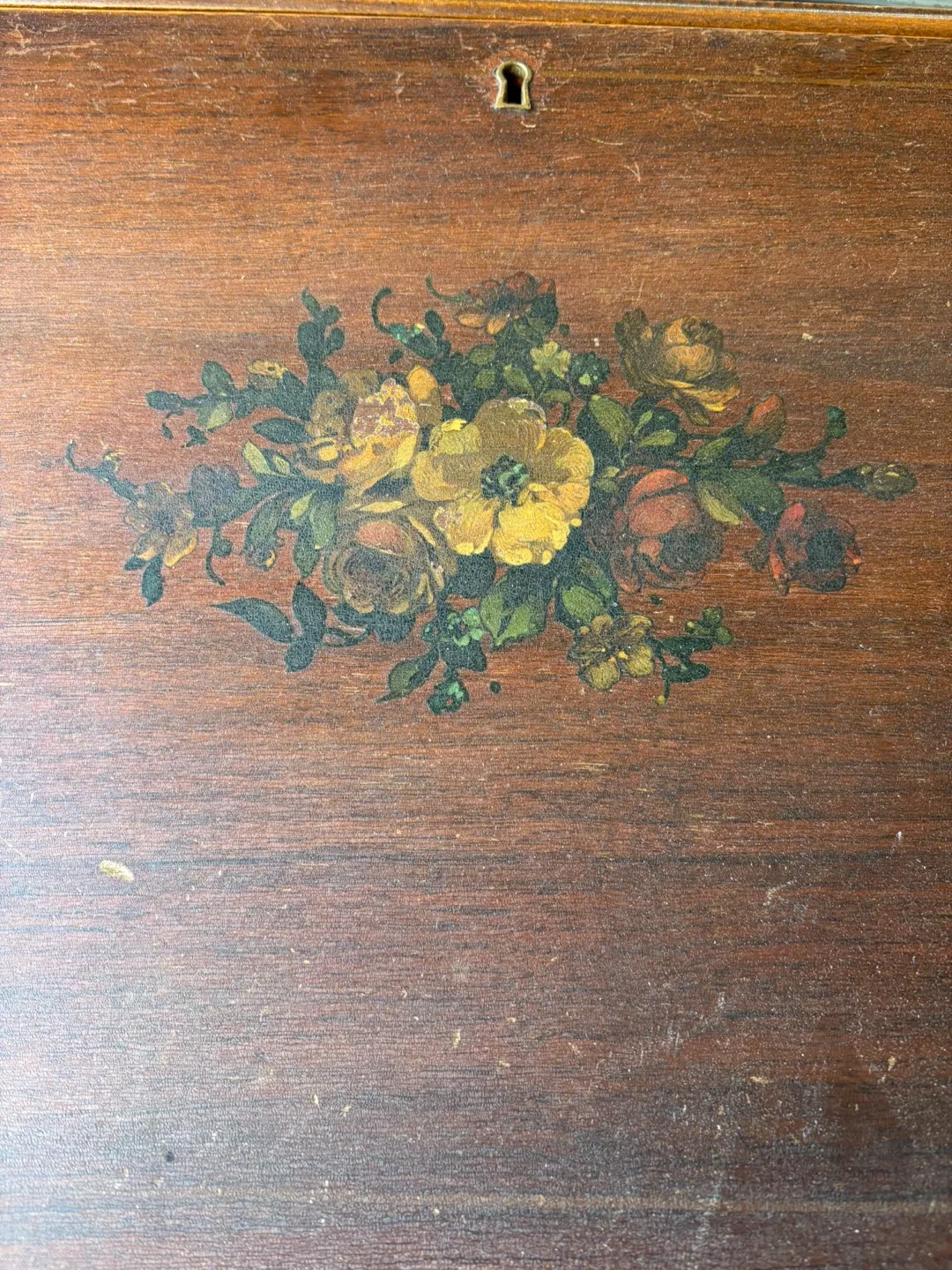 Antique Secretary Desk - Ornate Floral Details image indicator(5)