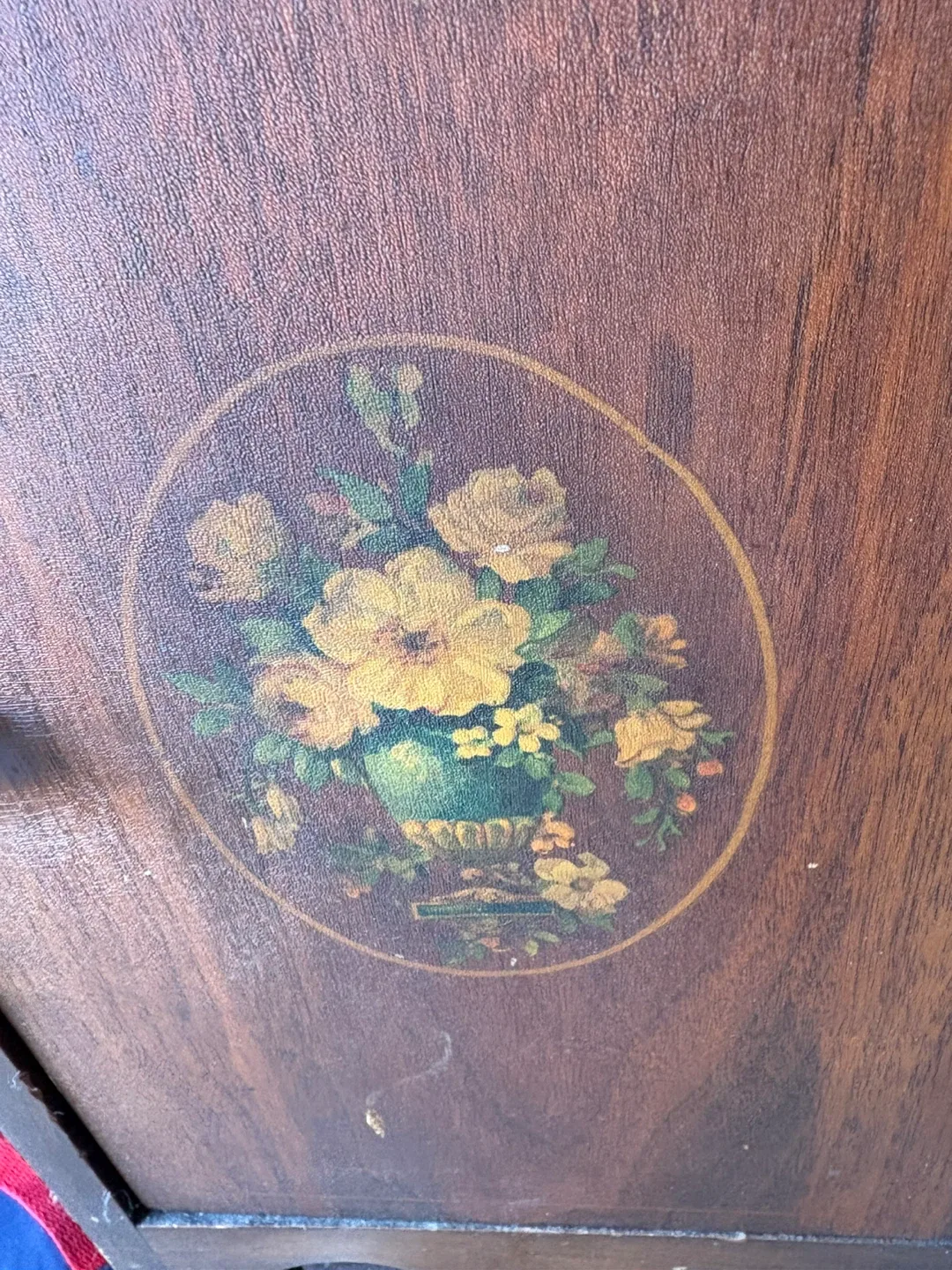 Antique Secretary Desk - Ornate Floral Details image indicator(6)