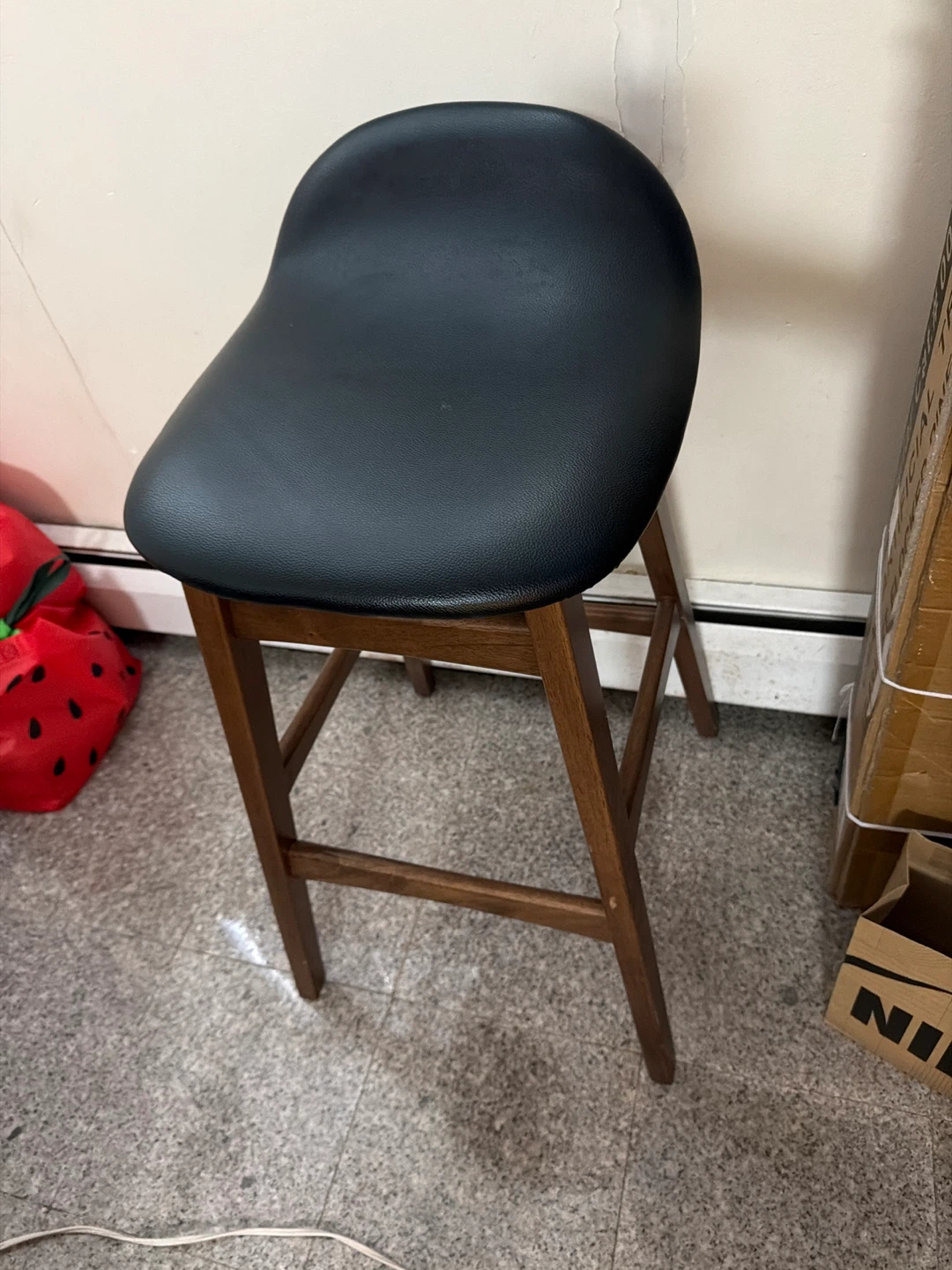 Black Saddle Seat Bar Stool
