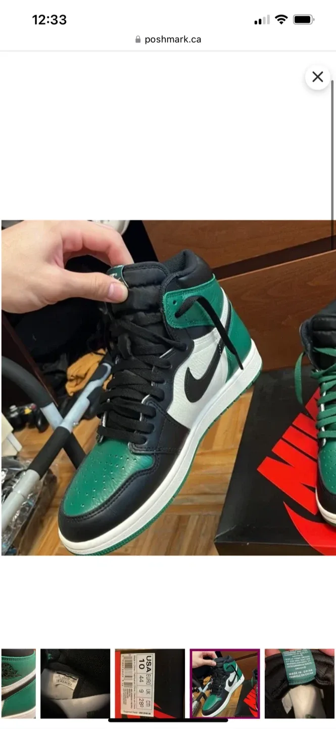 Nike Air Jordan 1 Retro High OG Green, Size 10 image indicator(5)