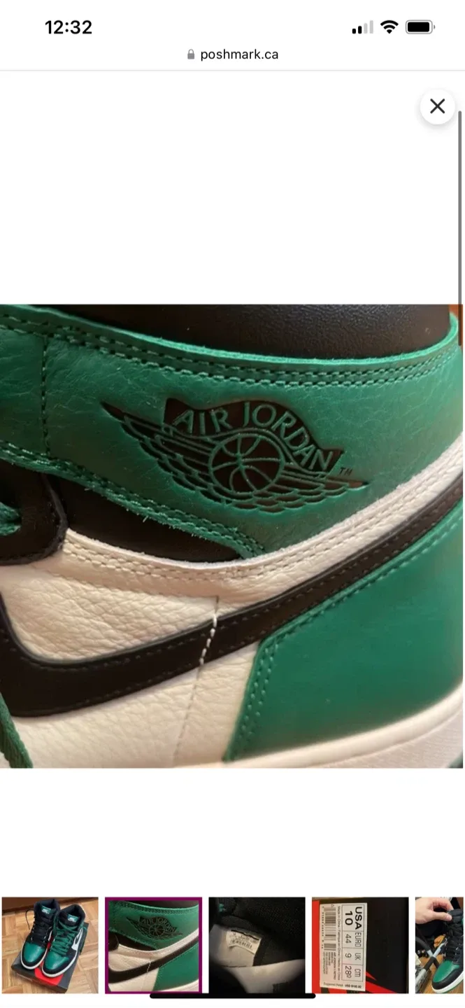 Nike Air Jordan 1 Retro High OG Green, Size 10 image indicator(2)
