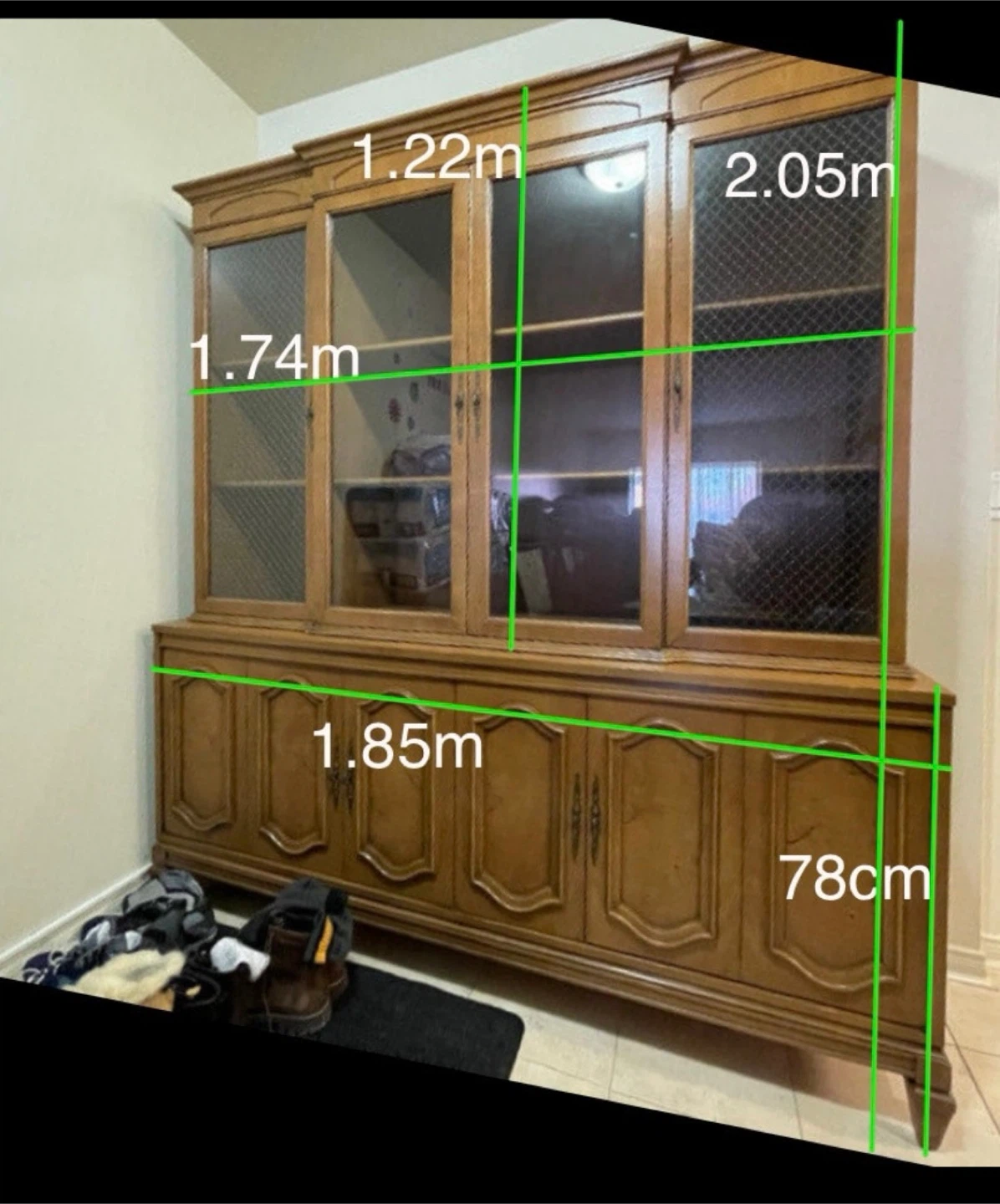 Contemporary Solid Wood Hutch / China Display Cabinet - photo 3