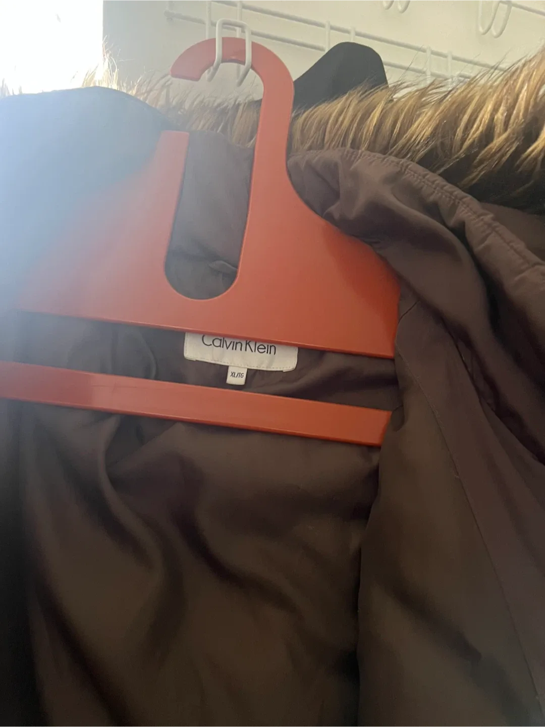 Calvin Klein Brown Puffer Coat - XL