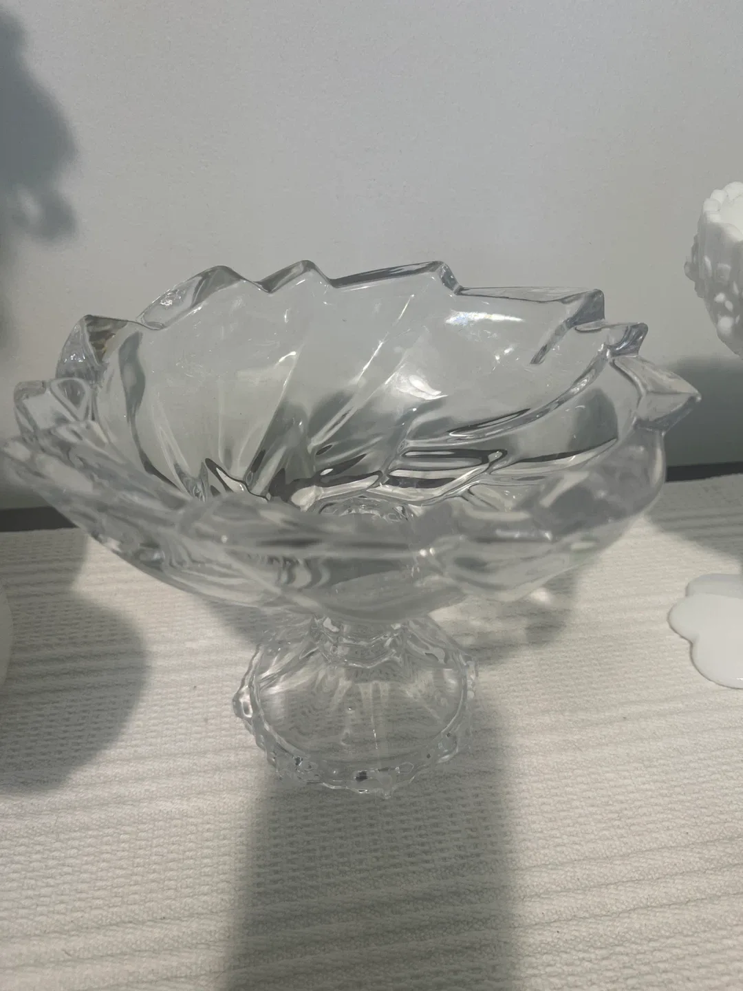 Clear Glass Pedestal Candy Dish