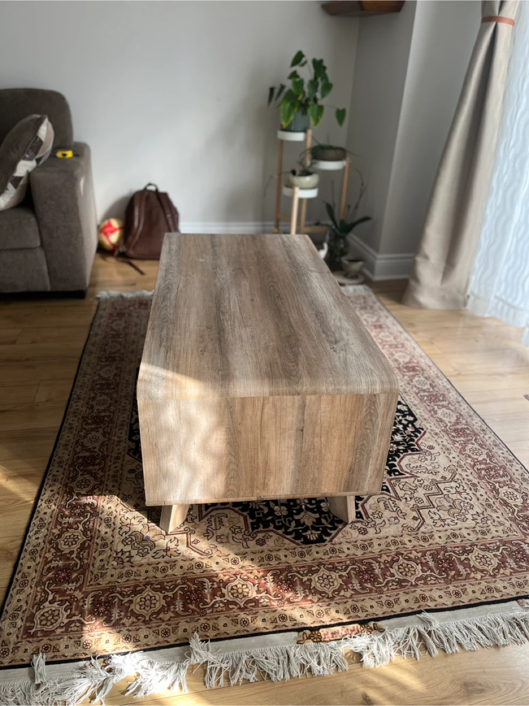 Wood Coffee Table with Storage - photo 2