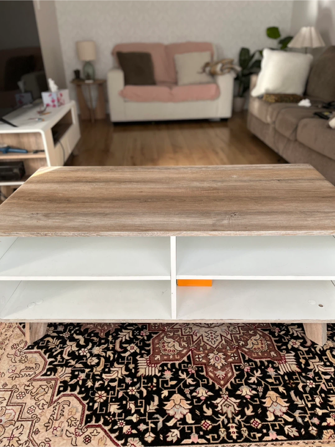 Wood Coffee Table with Storage - photo 3