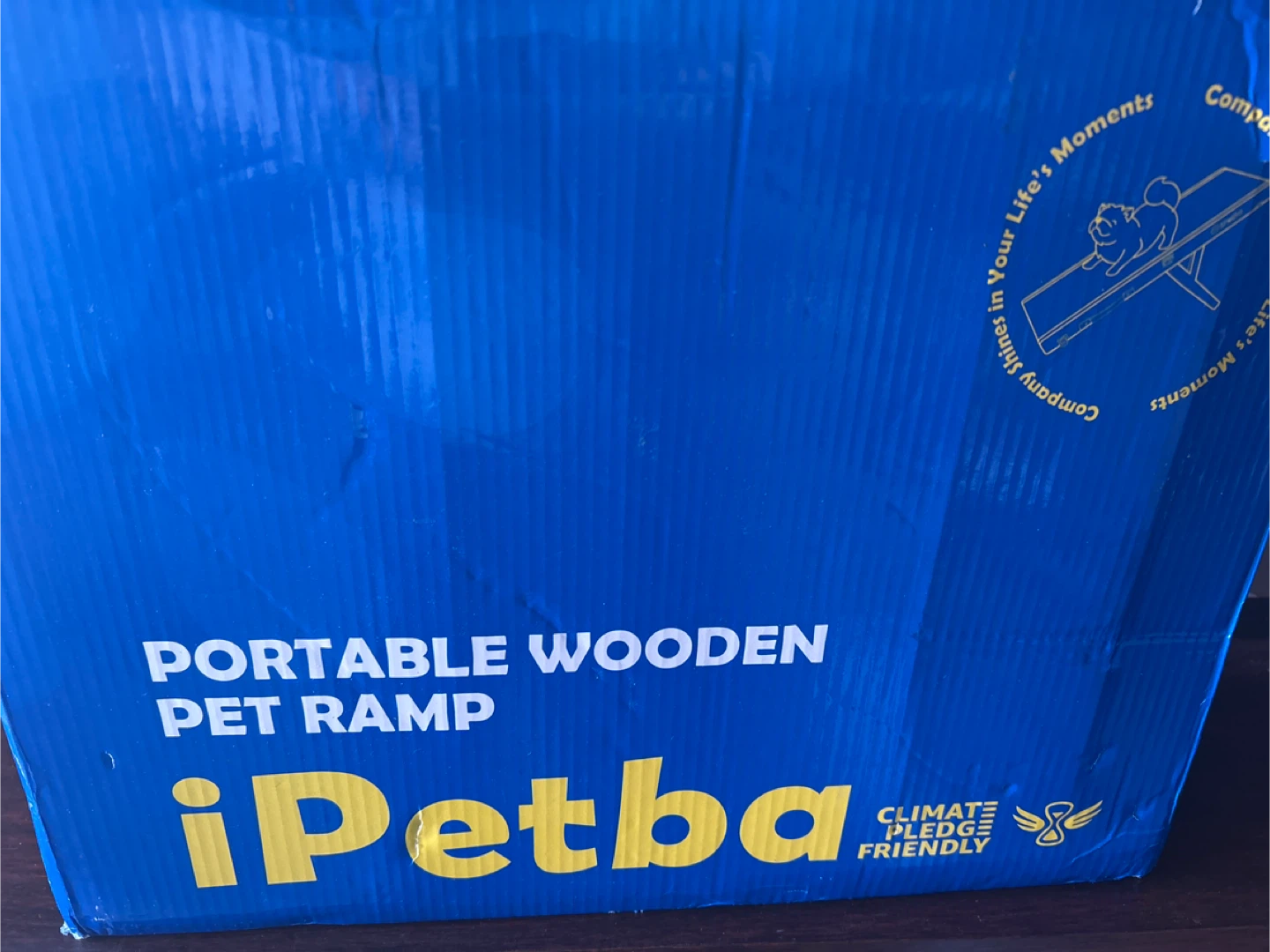 iPetba Portable Wooden Pet Ramp - Gray