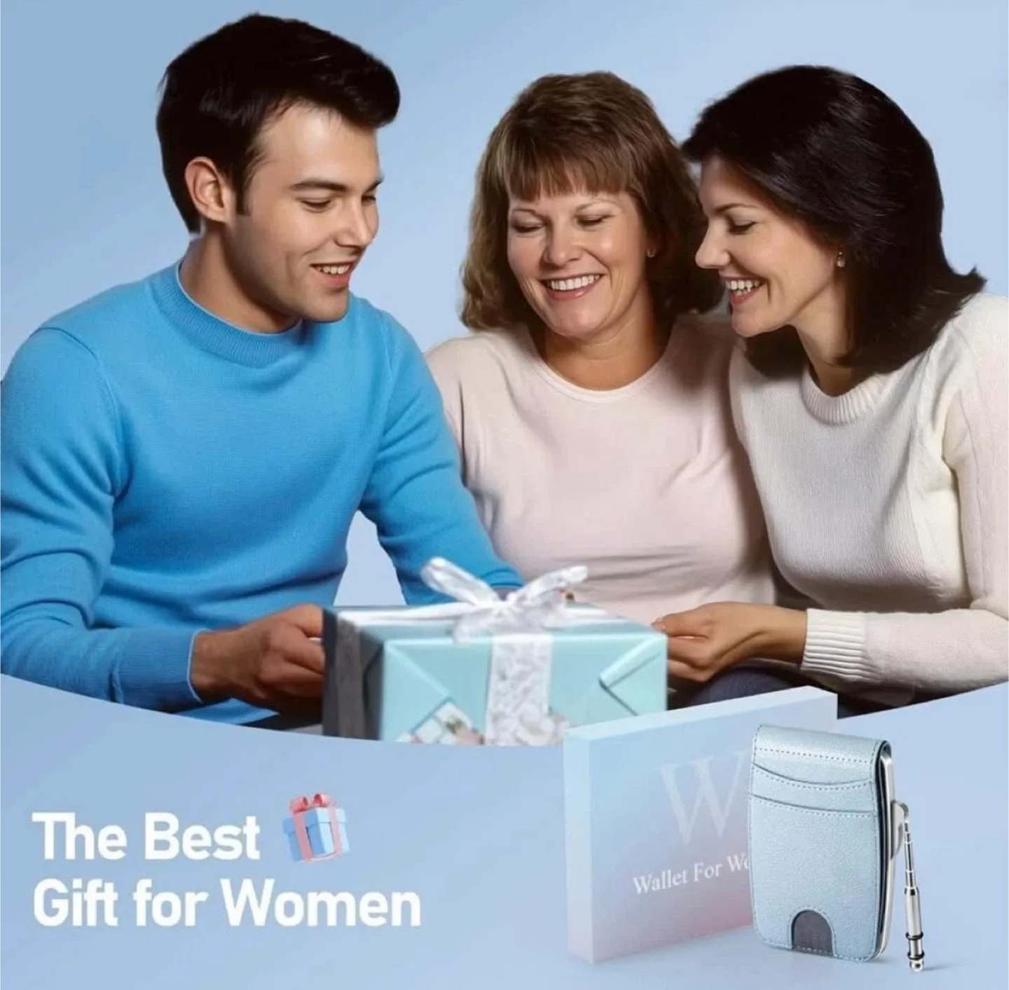 RFID Blocking Pop-Up Wallet with Mirror - Blue image indicator(6)