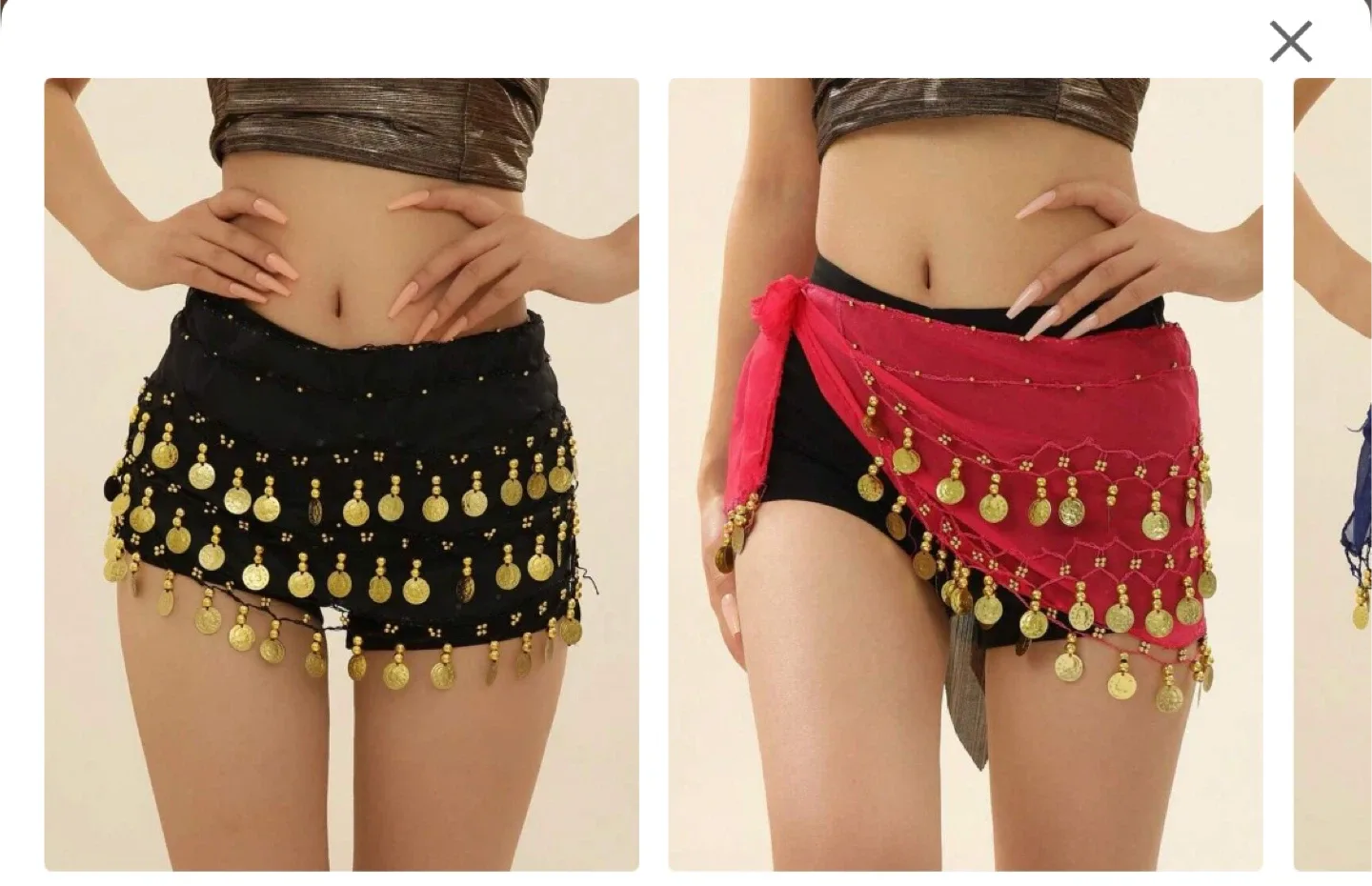 Belly Dance Hip Scarf with Coins image indicator(3)