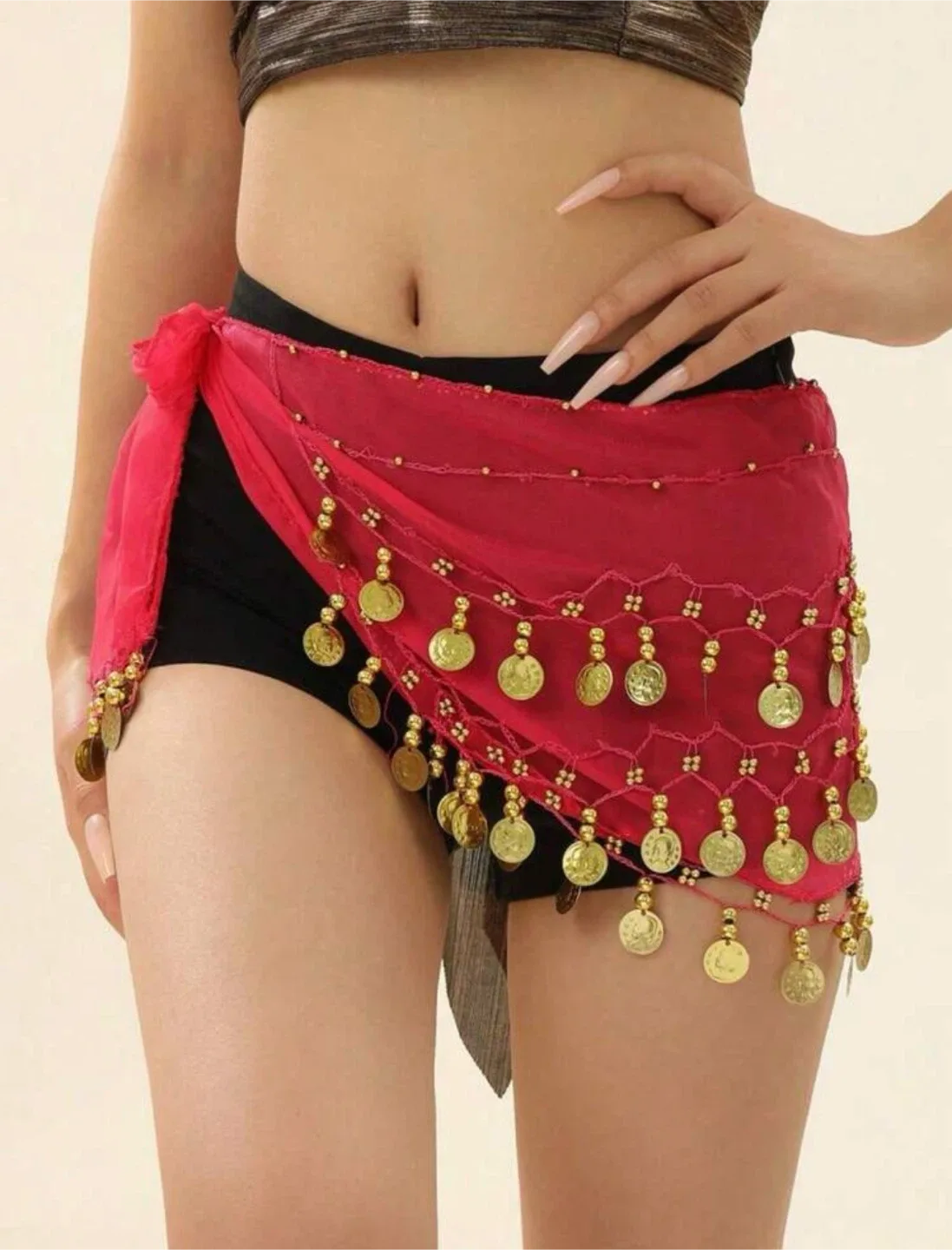 Belly Dance Hip Scarf with Coins image indicator(4)