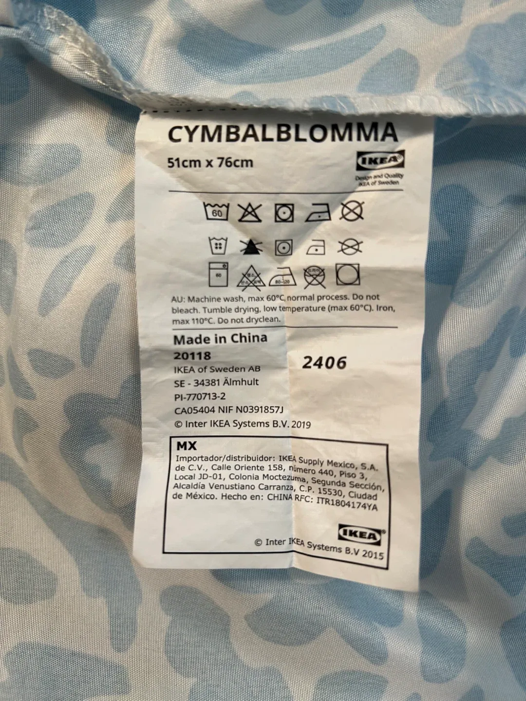 IKEA Duvet Cover and Pillowcase - Blue Floral image indicator(2)