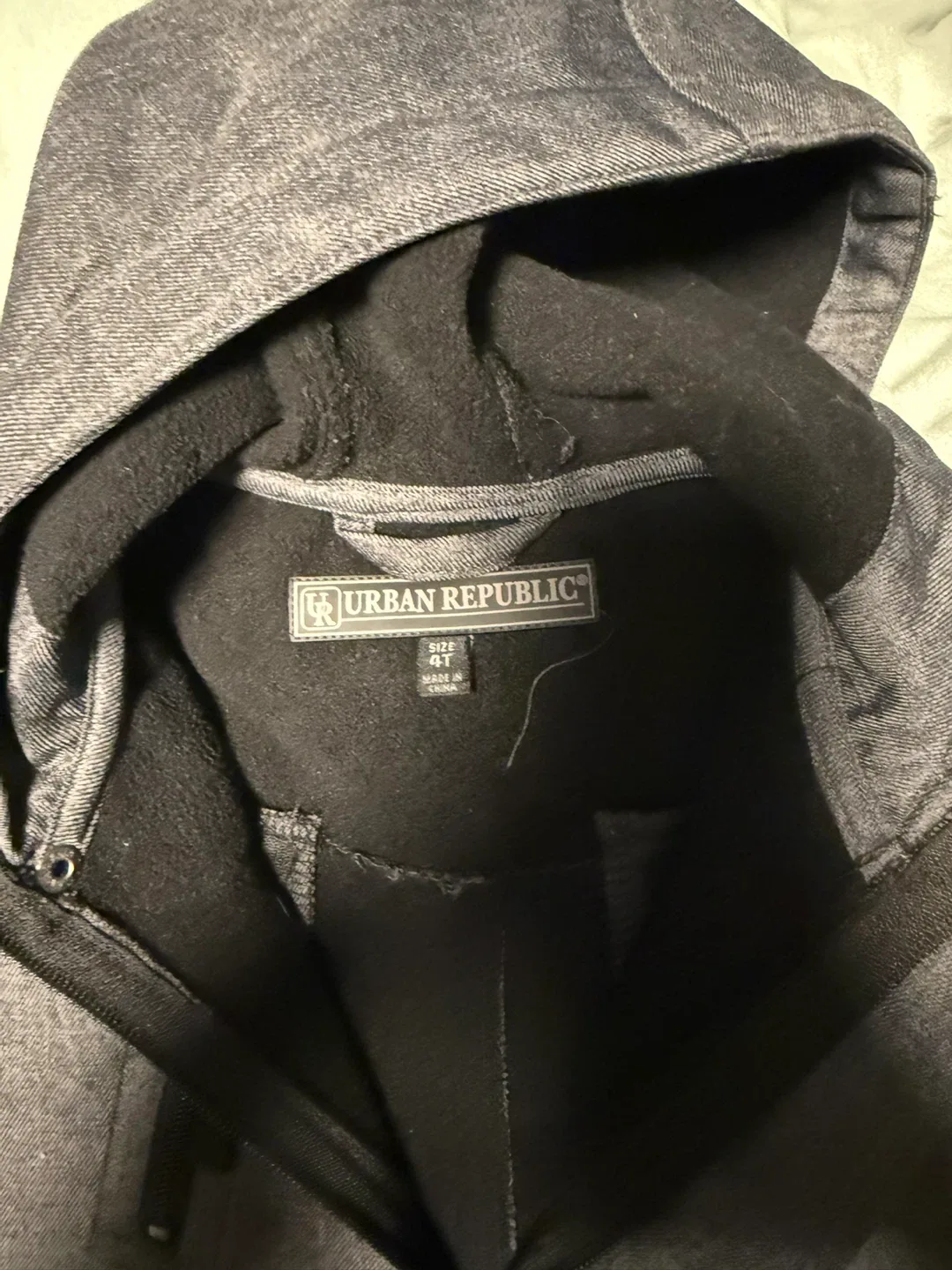 Urban Republic Gray Hooded Jacket Size 4t image indicator(3)